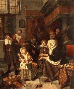 Jan Steen The Feast of St. Nicholas France oil painting artist